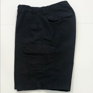 TradesMax Pro Men’s Black Cargo Shorts Size 34 Adjustable Waist Work Utility